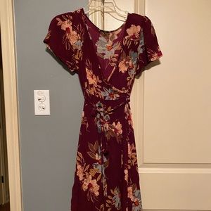 Midi wrap dress